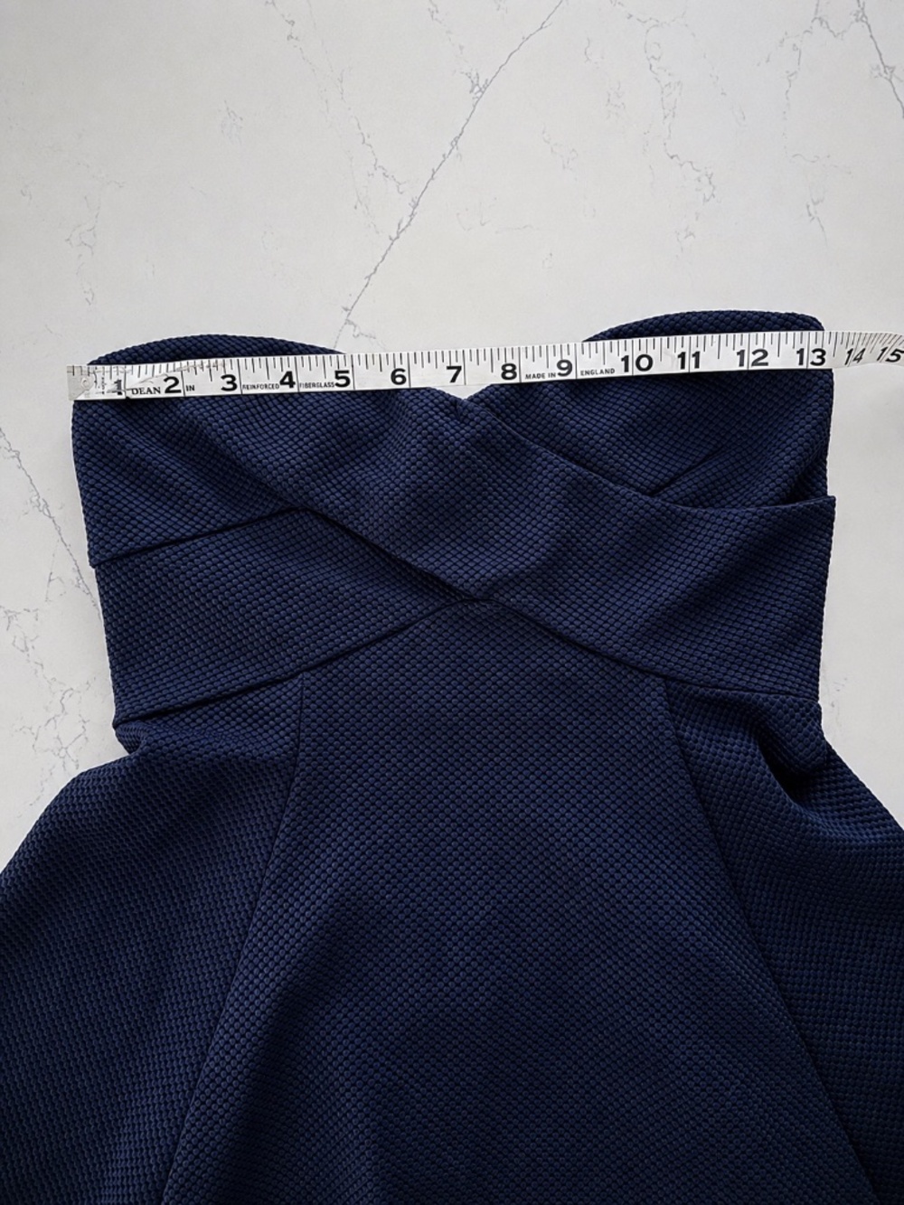 New Alythea Navy Blue Strapless Fit & Flare Mini Dress Size Small - Picture 6 of 10
